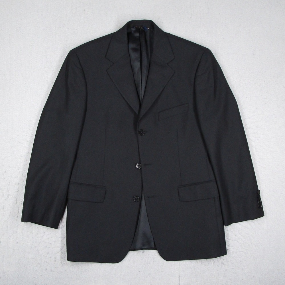 Brooks Brothers 346 Suit Mens 39 Black Pleated Wool W32 L29*
